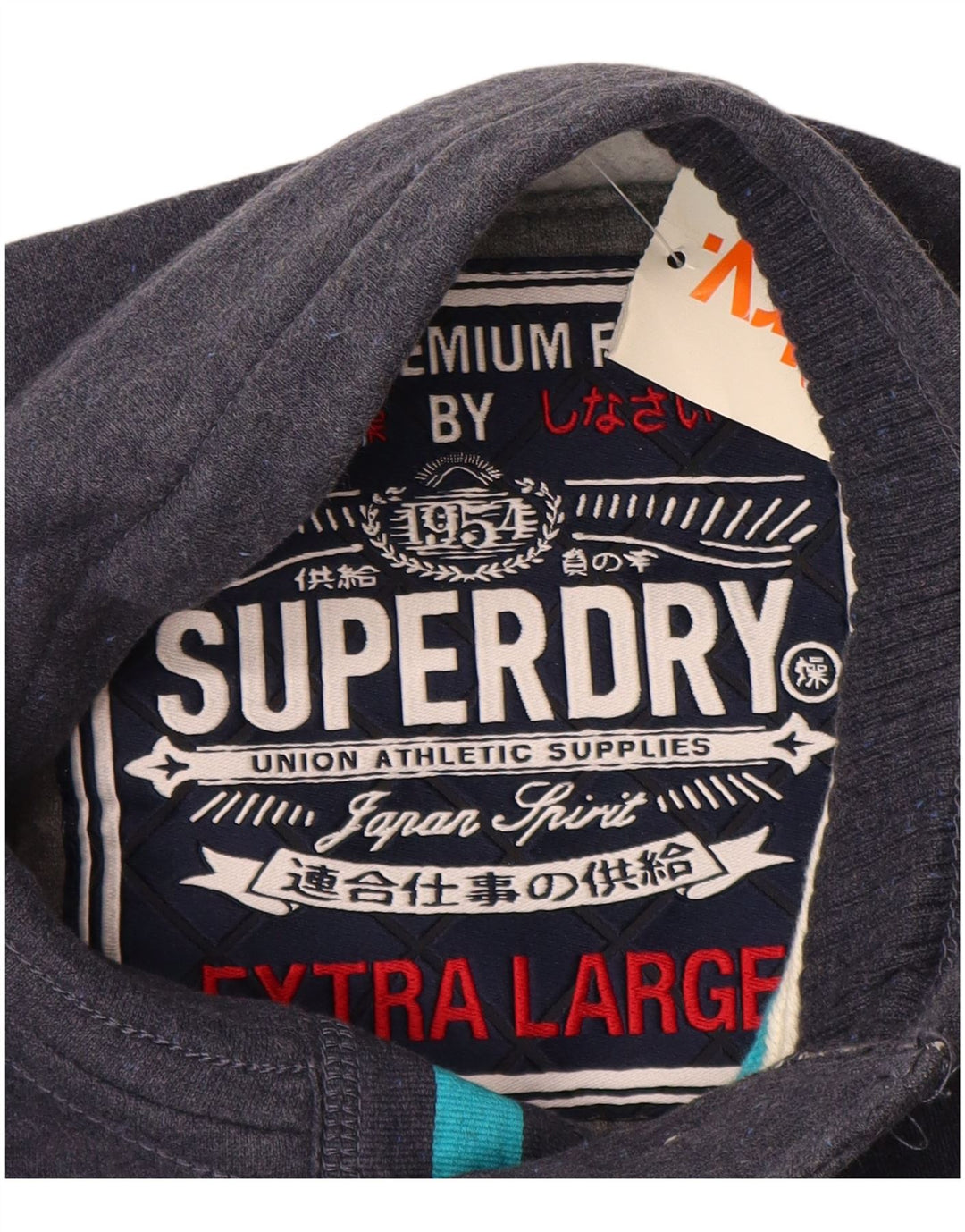 Мужской свитер на пуговицах с рисунком Superdry, джемпер XL, темно-синий, хлопок