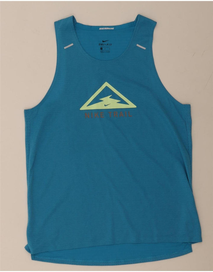 Мужской жилет с графическим рисунком NIKE Dri Fit, средний синий