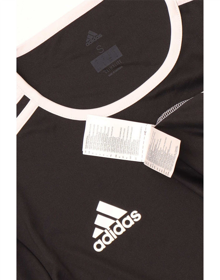 Мужская футболка Adidas Climalite, маленький черный полиэстер с цветными блоками