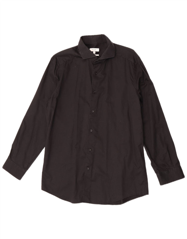 Женская рубашка приталенного кроя Reiss XL, черный хлопок