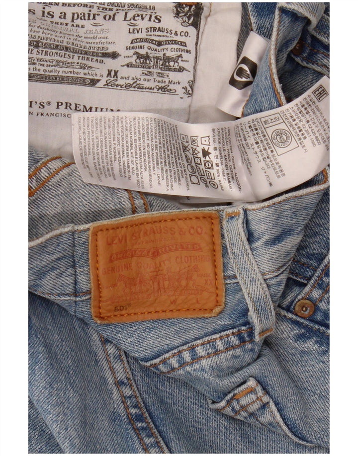 Женские джинсовые шорты LEVI'S 501 W27, маленькие синие, хлопок
