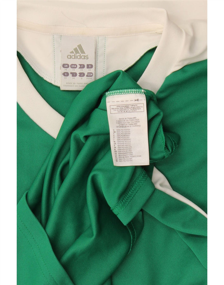 Adidas Мужская футболка Climalite Верх среднего зеленого цвета из полиэстера с цветными блоками