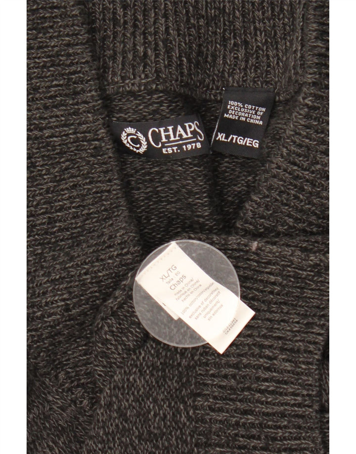 Мужской кардиган CHAPS XL, серый хлопок с крапинками