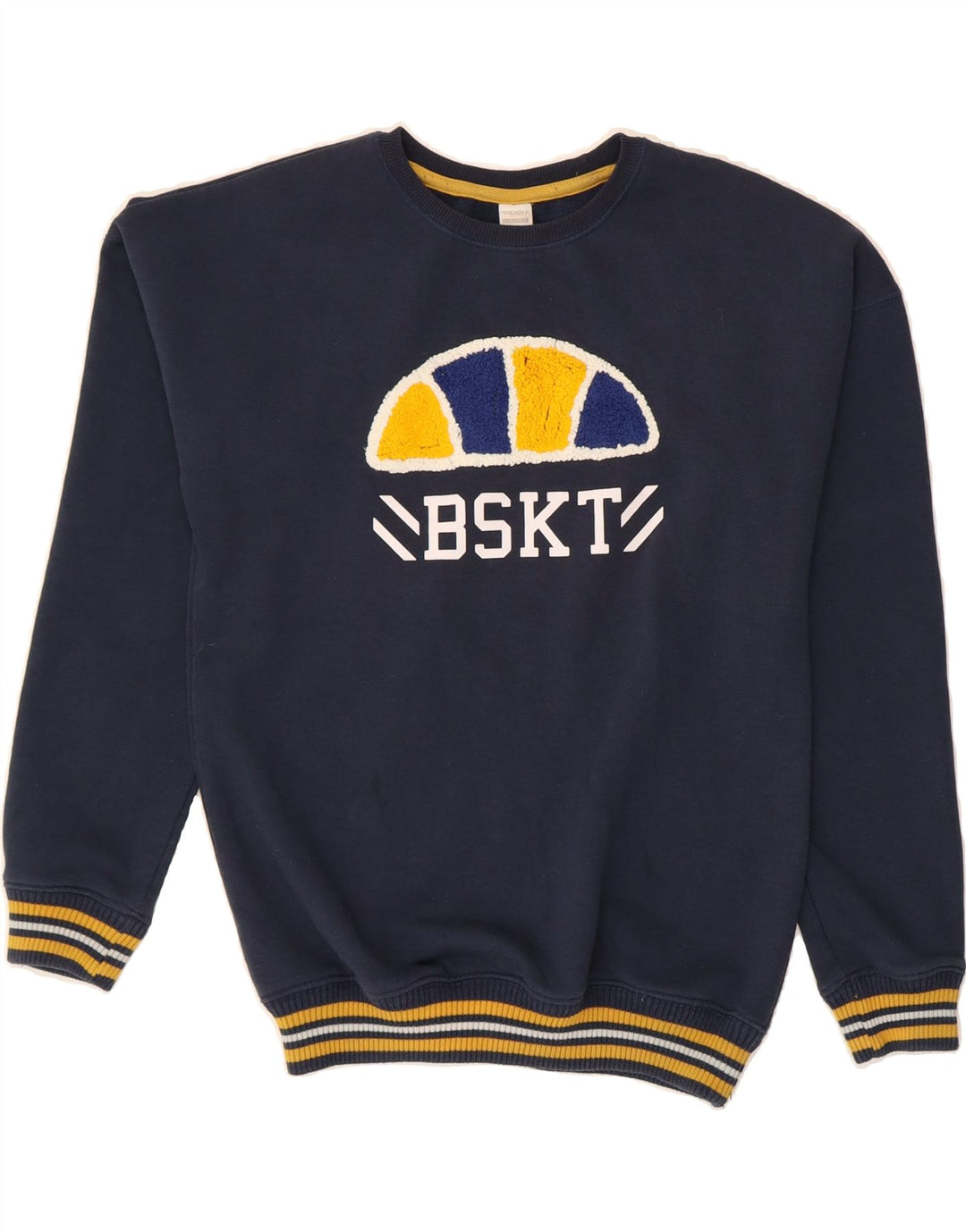 ELLESSE Boys Graphic Sweatshirt Jumper 13-14 Years  Navy Blue Cotton Vintage Ellesse and Second-Hand Ellesse from Messina Hembry 