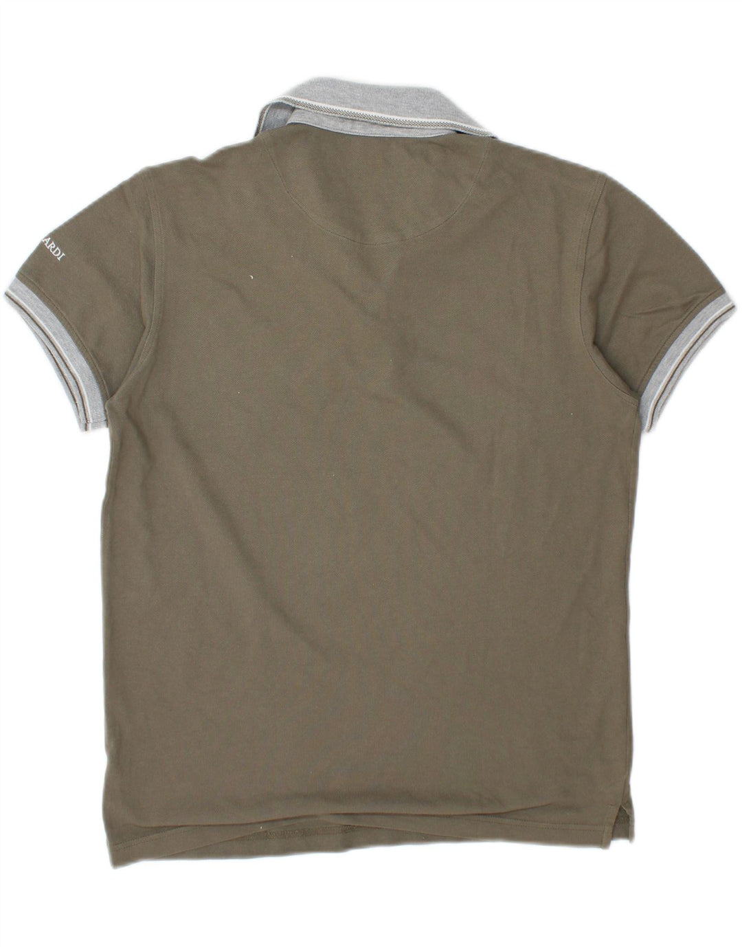 TRUSSARDI Mens Polo Shirt Large Khaki Vintage Trussardi and Second-Hand Trussardi from Messina Hembry 