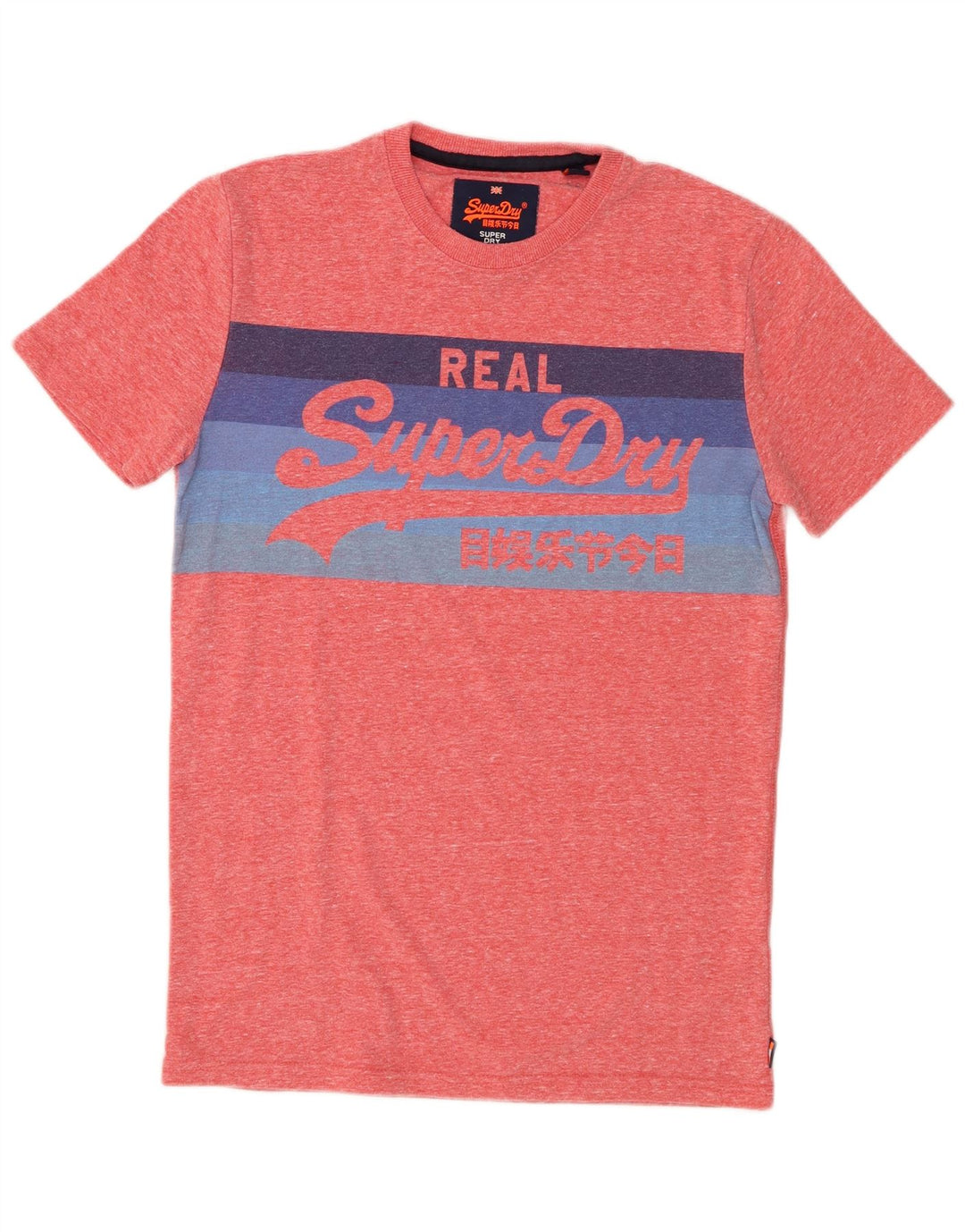Мужская футболка с рисунком Superdry, маленький розовый полиэстер с крапинками
