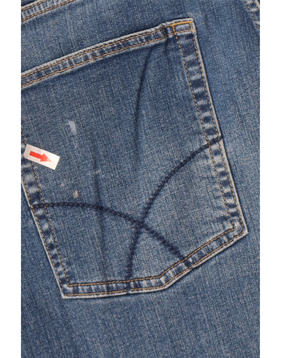 Мужские обычные прямые джинсы Crew Clothing W38 L27, синий хлопок