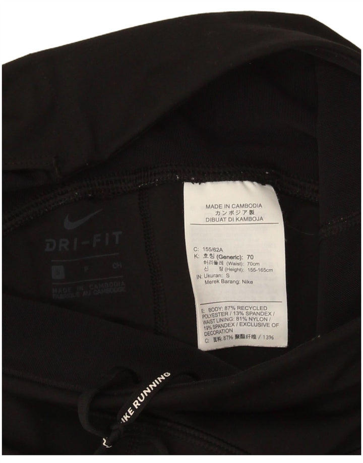 Женские леггинсы Nike Dri Fit UK 8, маленькие черные, полиэстер