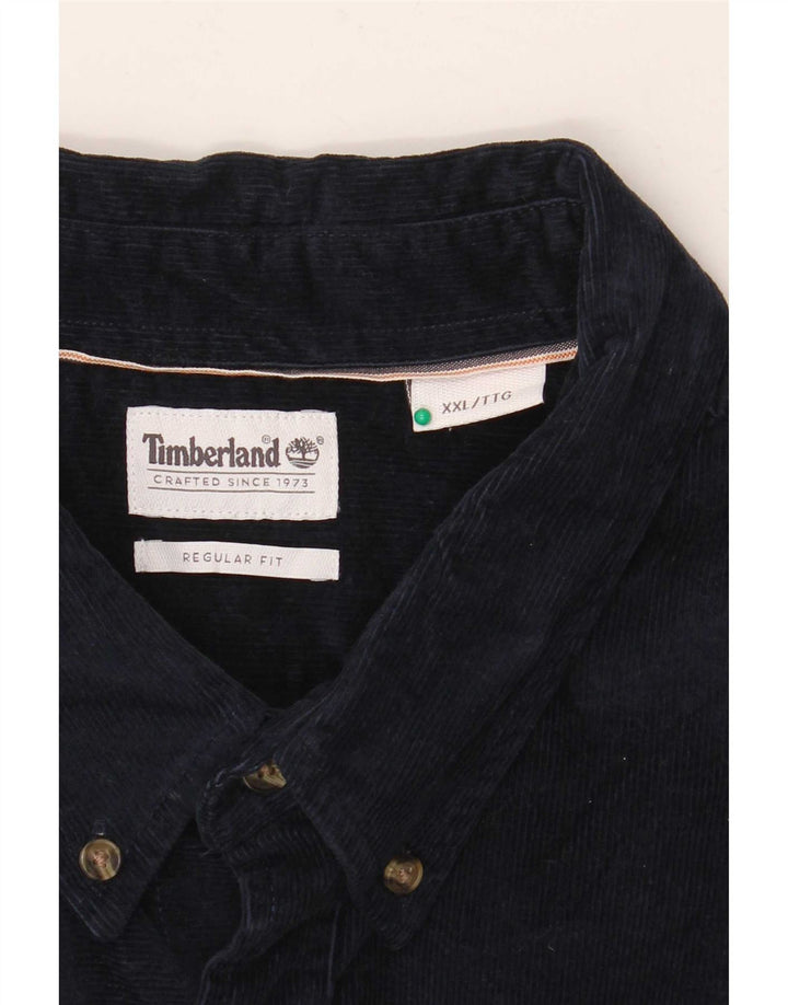 Мужская вельветовая рубашка Timberland Regular Fit 2XL темно-синяя