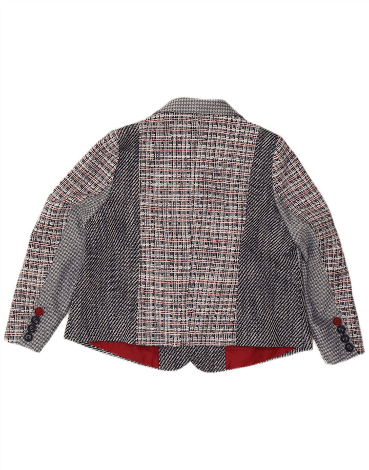 Женский пиджак на 4 пуговицах JOE BROWNS, Великобритания, 22, 3XL, темно-синий в клетку