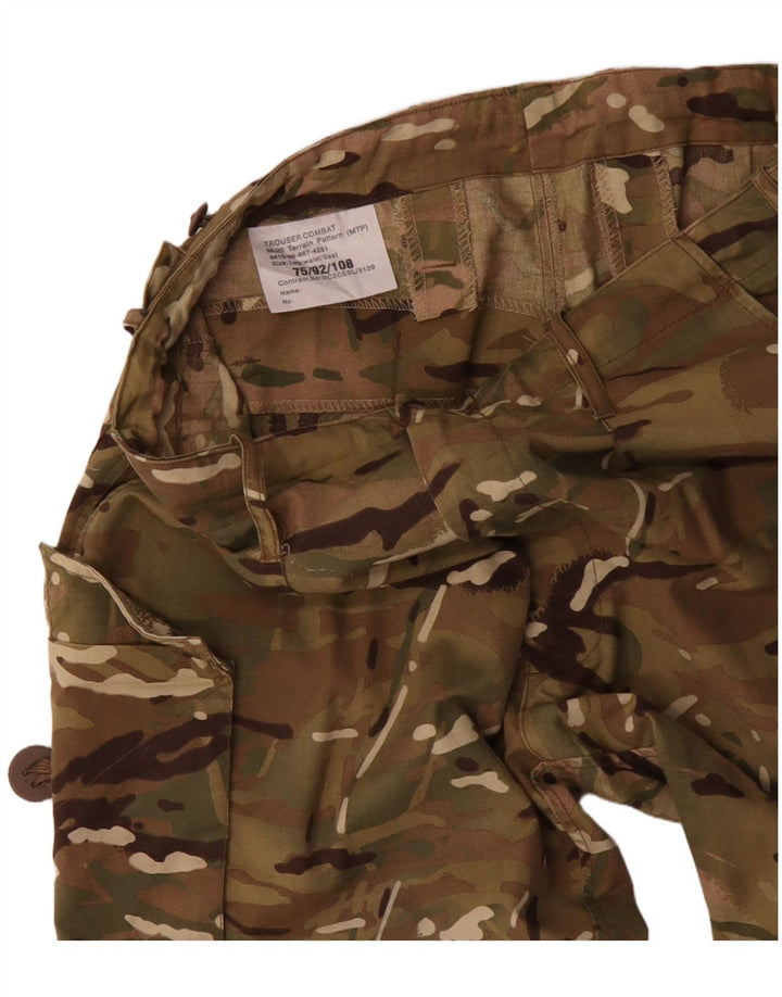 ВИНТАЖНЫЕ мужские прямые брюки-карго W34 L29, камуфляжный хлопок цвета хаки