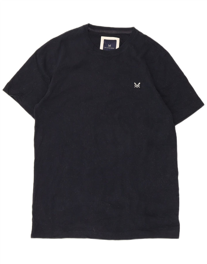 Crew Clothing Мужская футболка Верх среднего размера Темно-синий хлопок