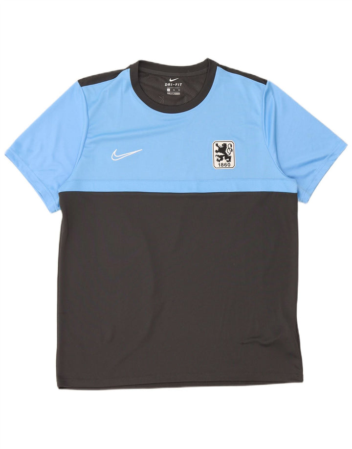 Мужская футболка Nike Munchen с графическим рисунком, верх XL, серая, полиэстер с цветными блоками