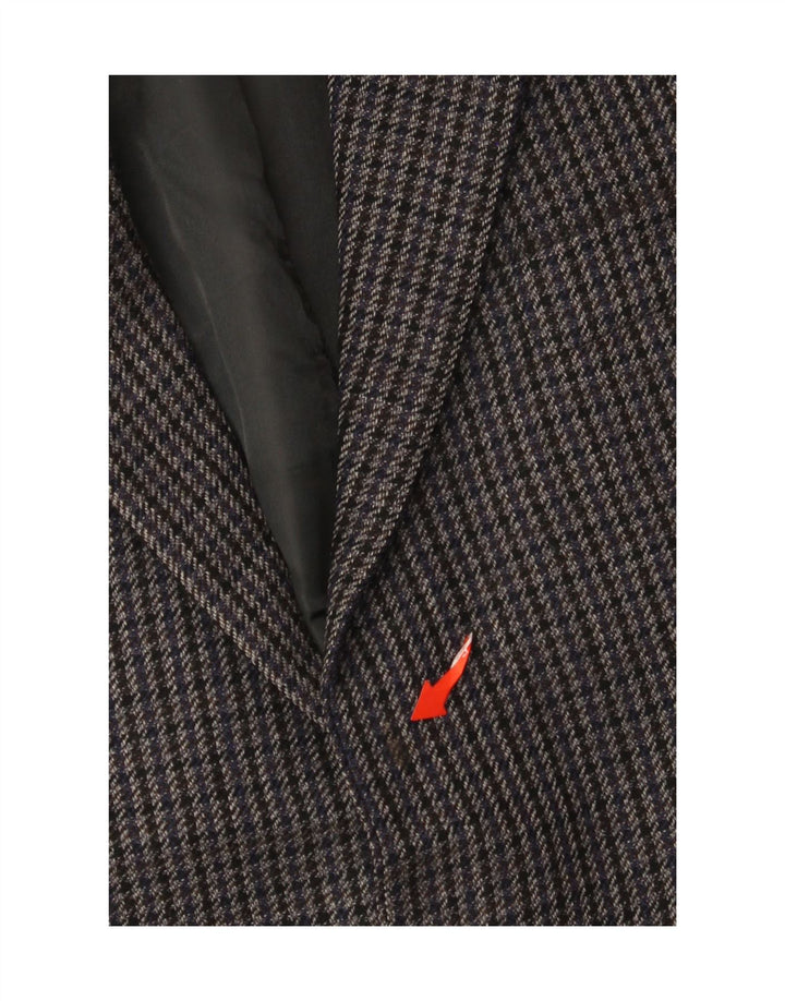 Мужской пиджак Chaps на 2 пуговицах, Великобритания 38, средний серый с узором «гусиные лапки»