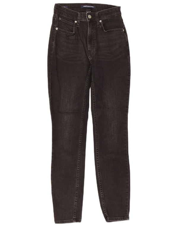 Женские джинсы скинни CALVIN KLEIN W26 L30, черный хлопок