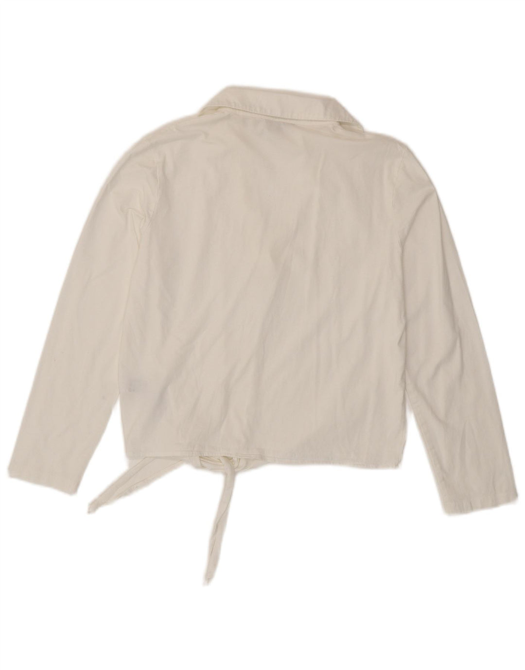MASSIMO DUTTI Женский пуловер-блузка-рубашка UK 6 XS Белый хлопок