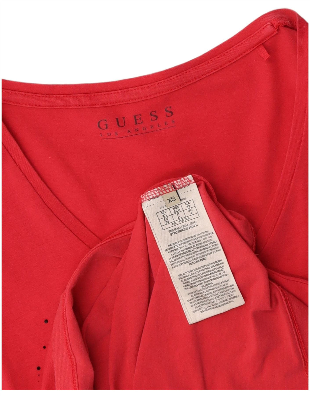 Женская футболка с рисунком GUESS Top UK 4 XS, розовый хлопок