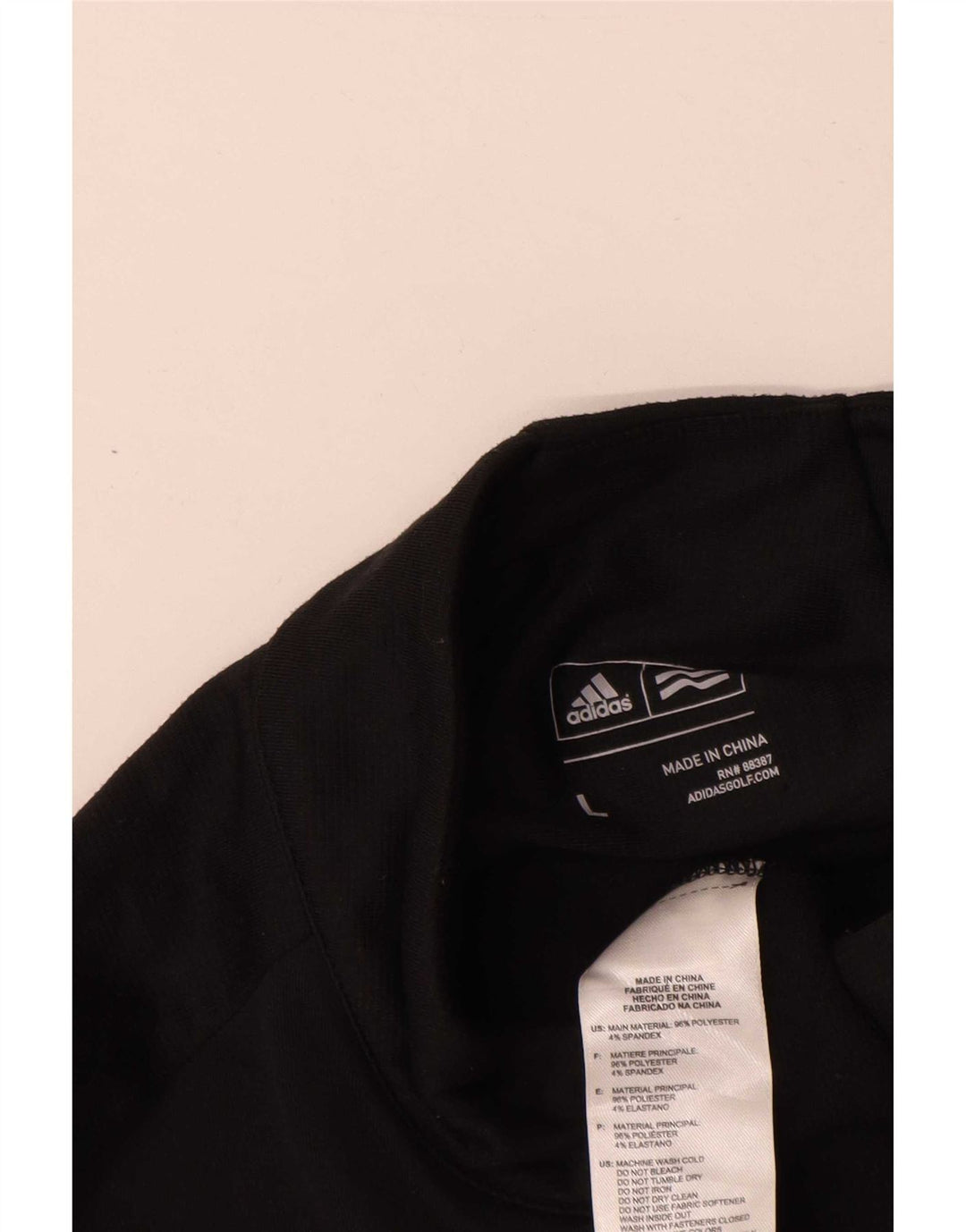 Мужской пуловер Adidas с воротником на молнии, спортивный костюм, большой черный полиэстер