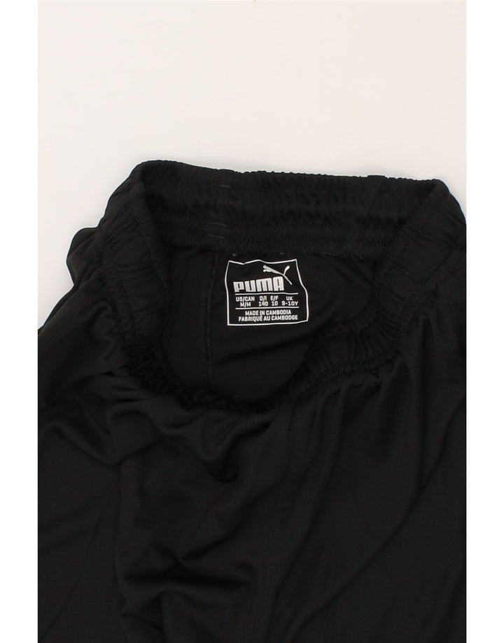 PUMA Boys Sport Shorts 9-10 Years Black Polyester Vintage Puma and Second-Hand Puma from Messina Hembry 