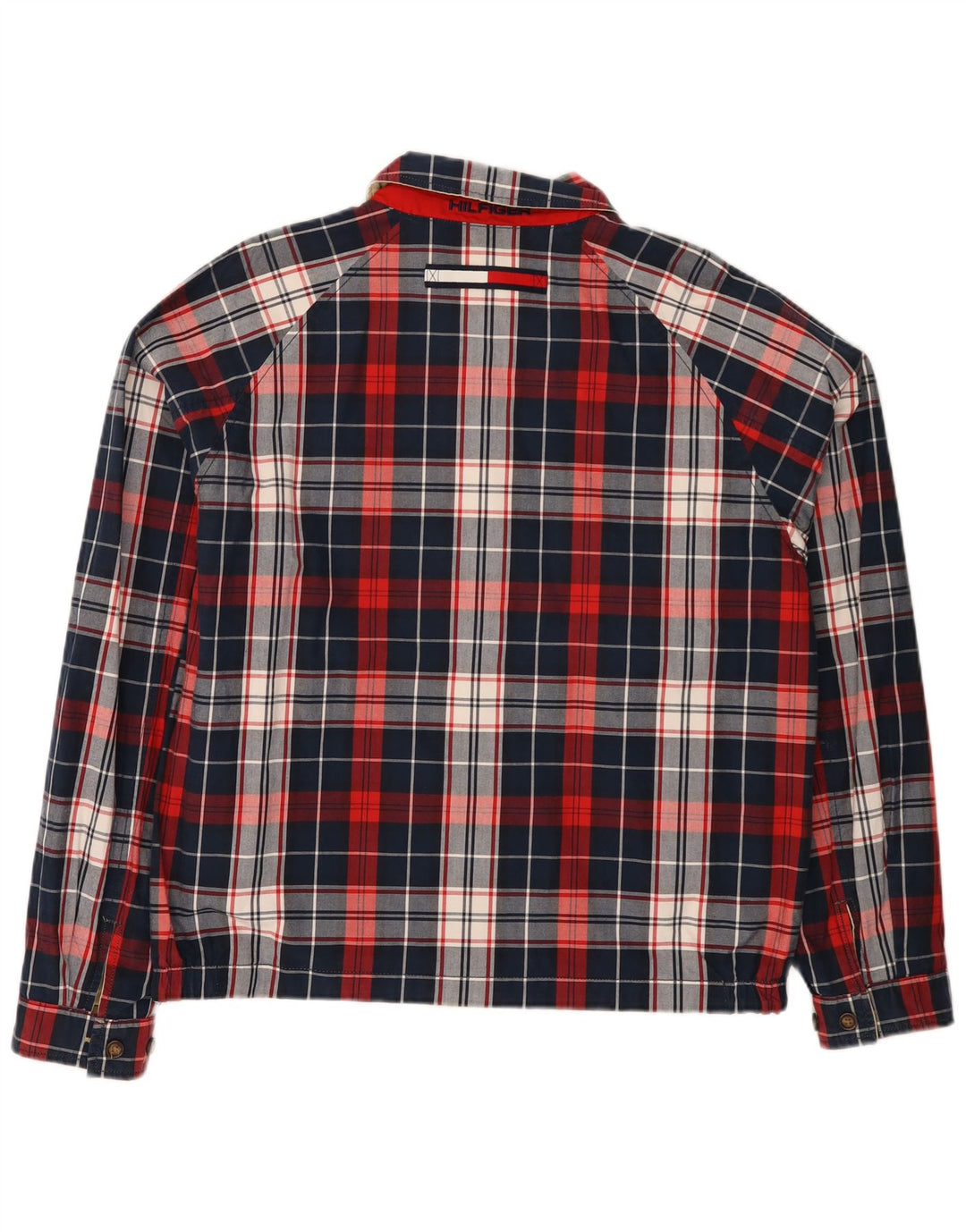 Мужская двусторонняя куртка TOMMY HILFIGER UK 38, средний темно-синий в клетку, нейлон