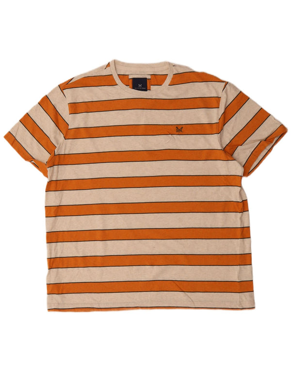 Crew Clothing Мужская футболка Top 2XL из хлопка в бежевую полоску