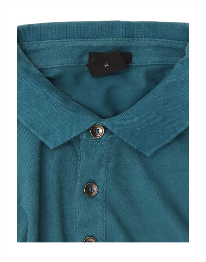 Рубашка поло мужская приталенного кроя HUGO BOSS XL синяя