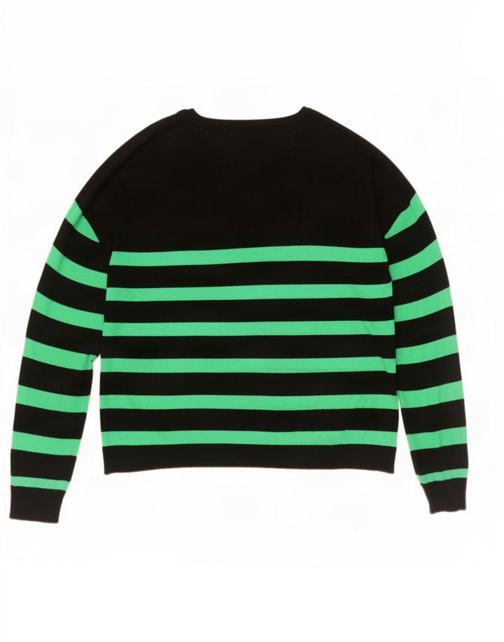 Женская блузка оверсайз Zara Top UK 10, маленькая черная полоска