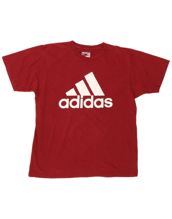 ADIDAS Мужская футболка с рисунком Top XL Красный Хлопок