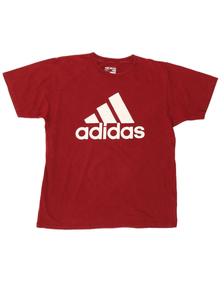 ADIDAS Мужская футболка с рисунком Top XL Красный Хлопок