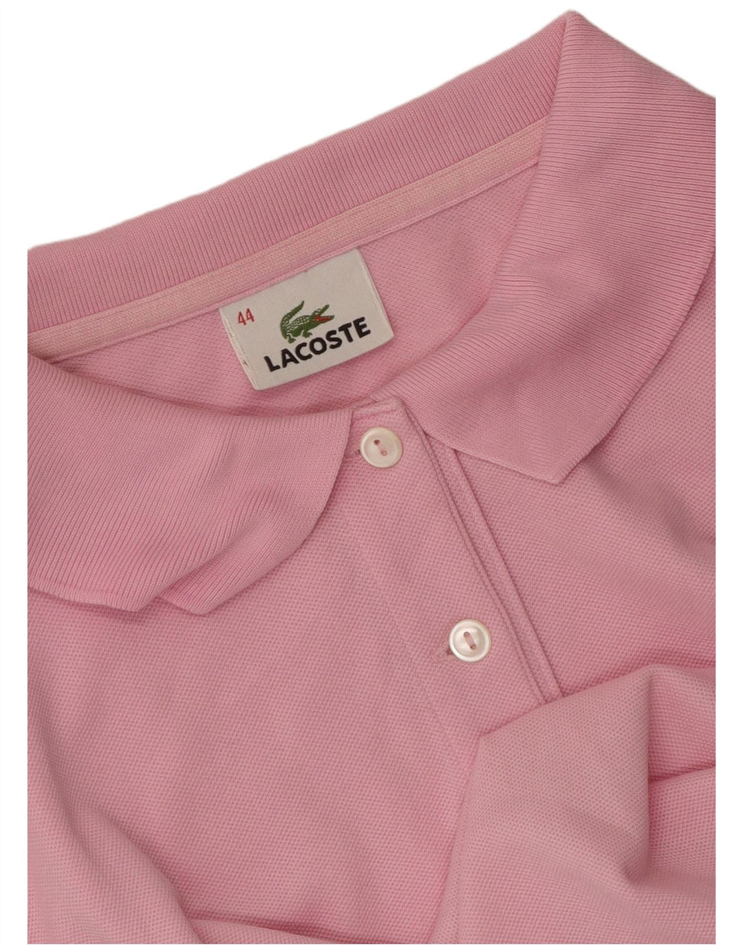 Женская рубашка поло Lacoste, размер 44, большая розовая