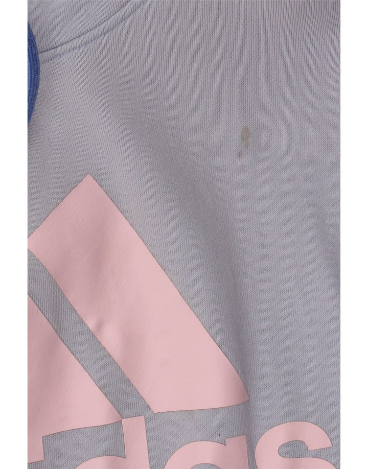 Женский джемпер с капюшоном ADIDAS Oversized UK 12/14, средний синий, цветной блок