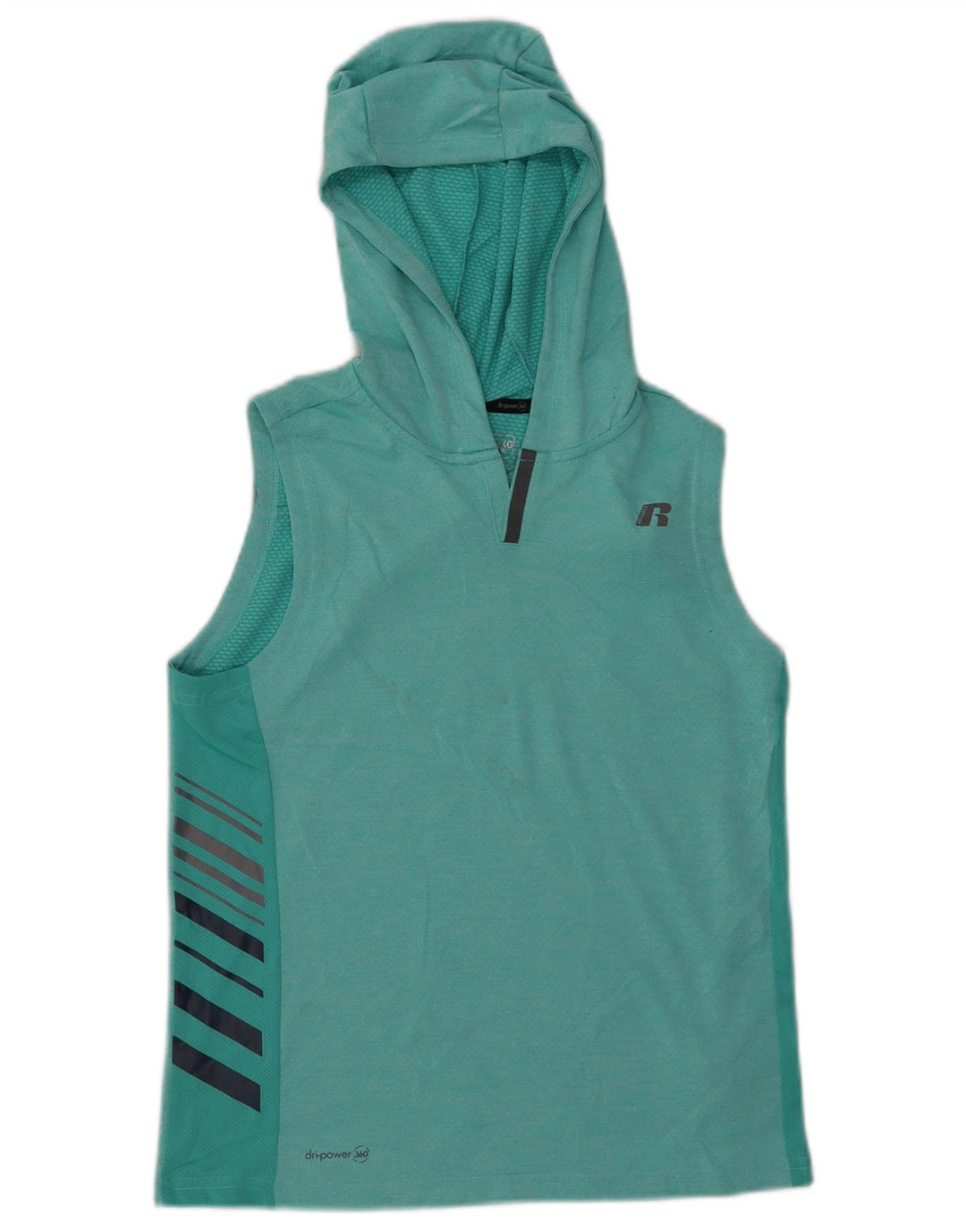 RUSSELL ATHLETIC Жилет с капюшоном Dri-Power для девочек, топ 14–15 лет, размер XL, бирюзовый