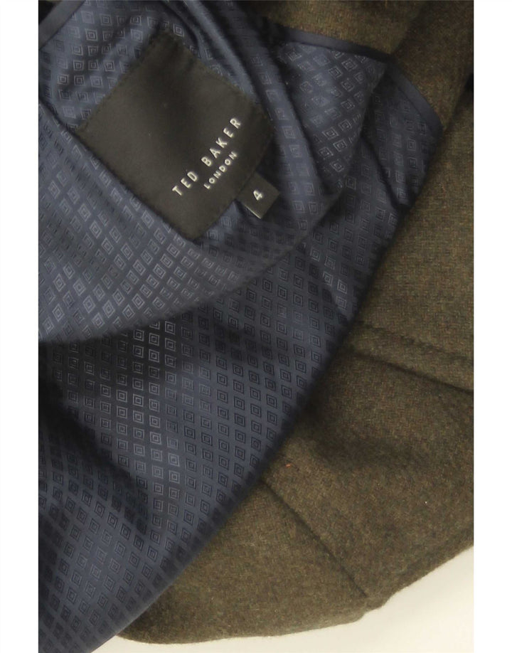 Мужское бушлат Ted Baker, размер 4, большой, цвет хаки, шерсть