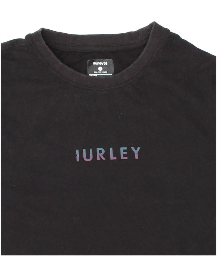 HURLEY Mens Graphic T-Shirt Top Small Black Cotton Vintage Hurley and Second-Hand Hurley from Messina Hembry 