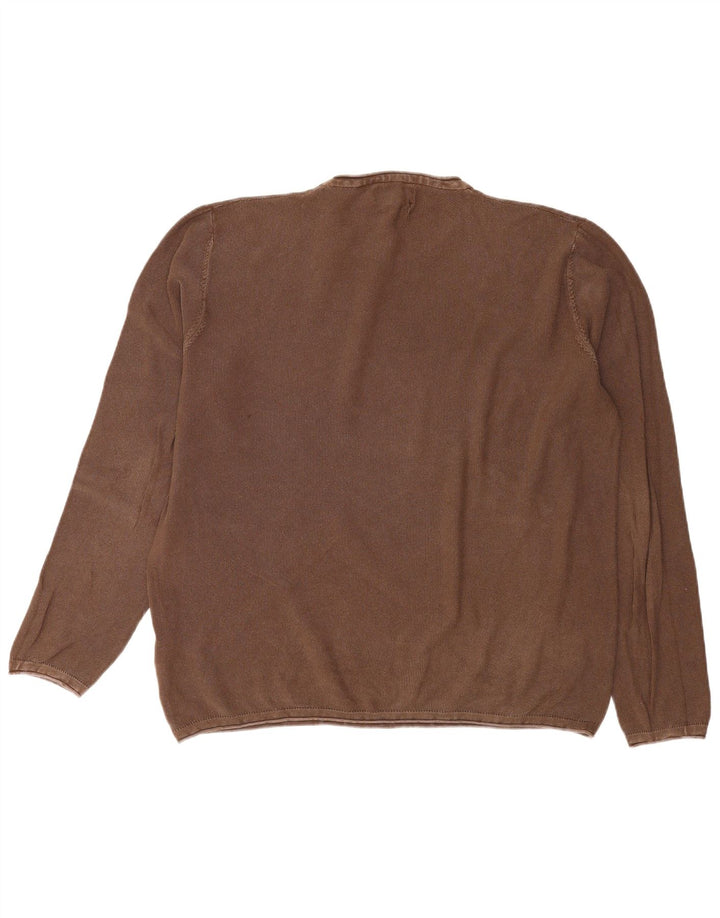 Мужской свитер Marlboro Classics с круглым вырезом 2XL, коричневый хлопок