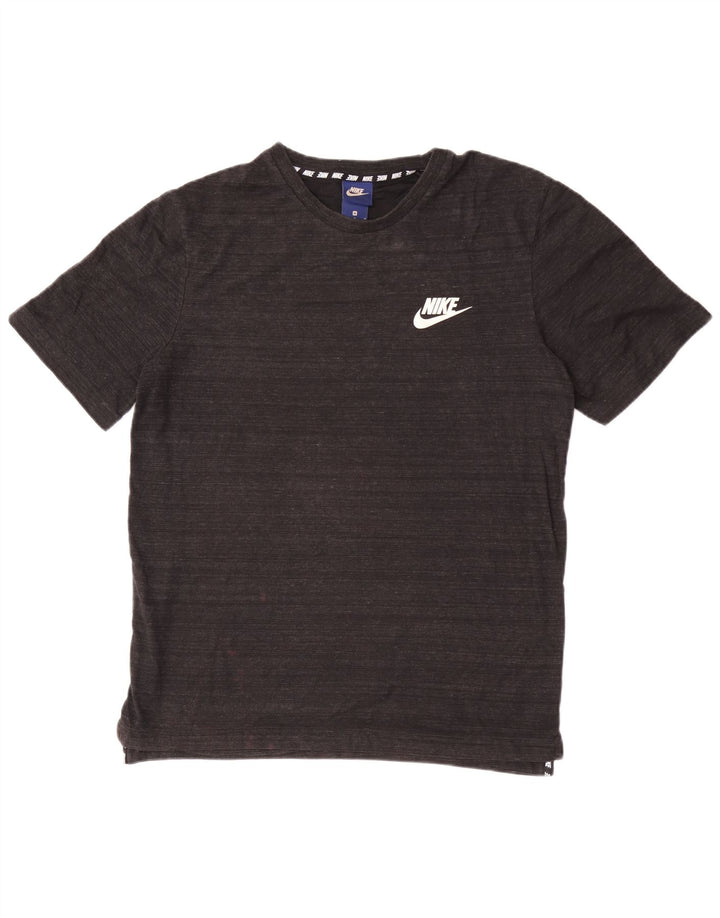 Мужская футболка Nike из хлопка среднего серого цвета с крапинками