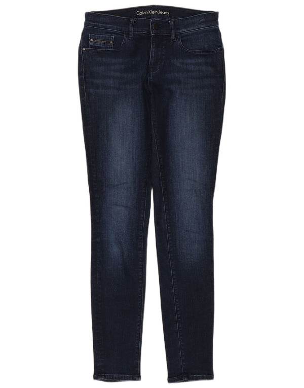 Женские джинсы скинни Calvin Klein W28 L32 Темно-синие