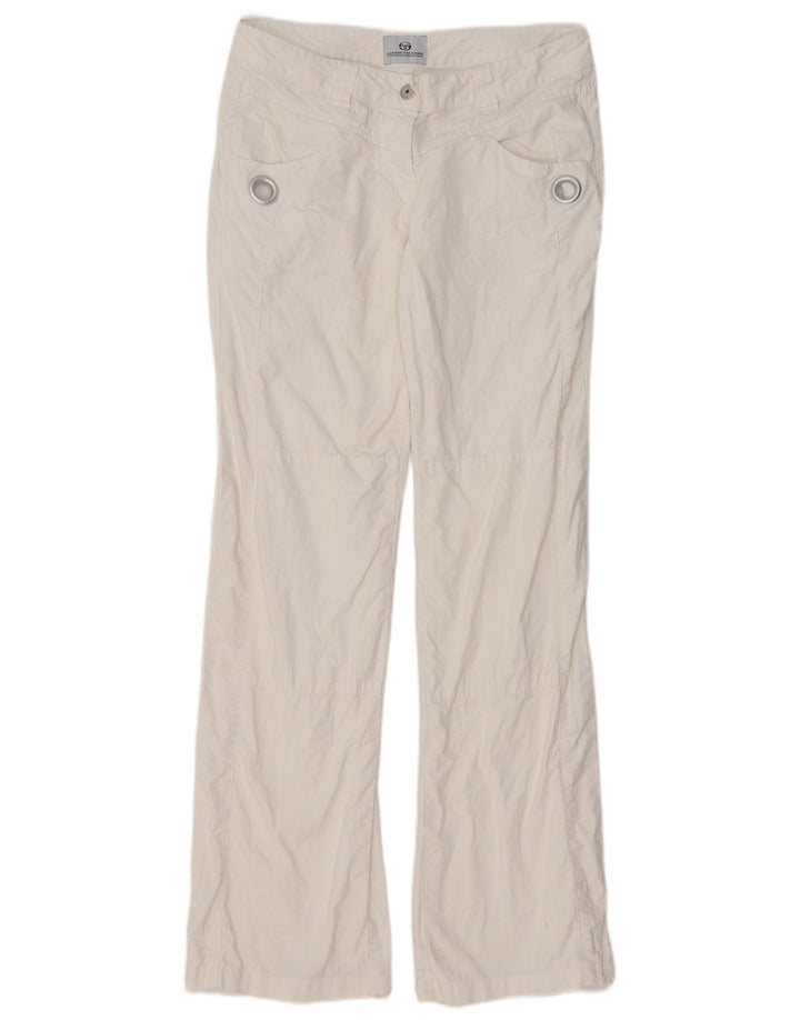 SERGIO TACCHINI Женские повседневные брюки Bootcut IT 42 Medium W32 L32 Белые