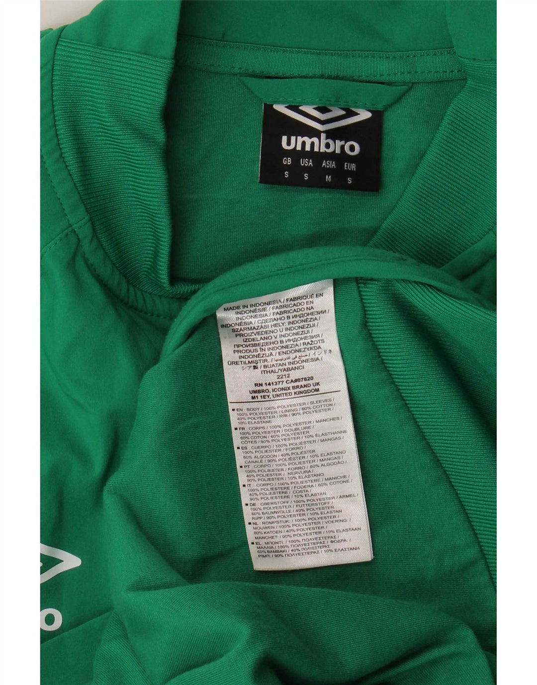 Umbro Мужской спортивный костюм в Ирландии, верхняя куртка, маленький зеленый полиэстер