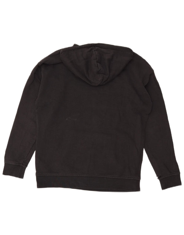 Женский джемпер с капюшоном Adidas Oversized с рисунком UK 10, маленький, черный, хлопок