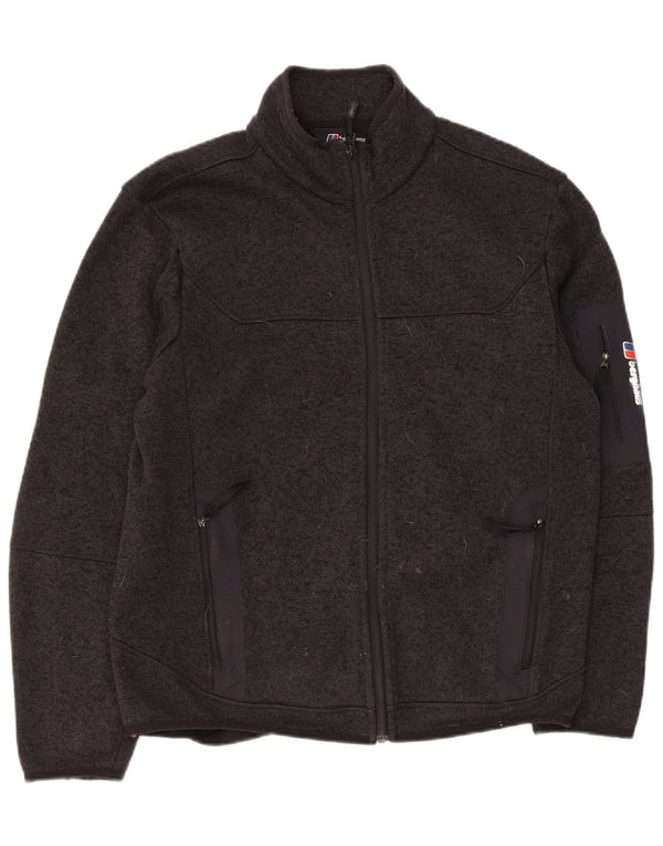 Мужская спортивная куртка Berghaus среднего серого цвета из полиэстера