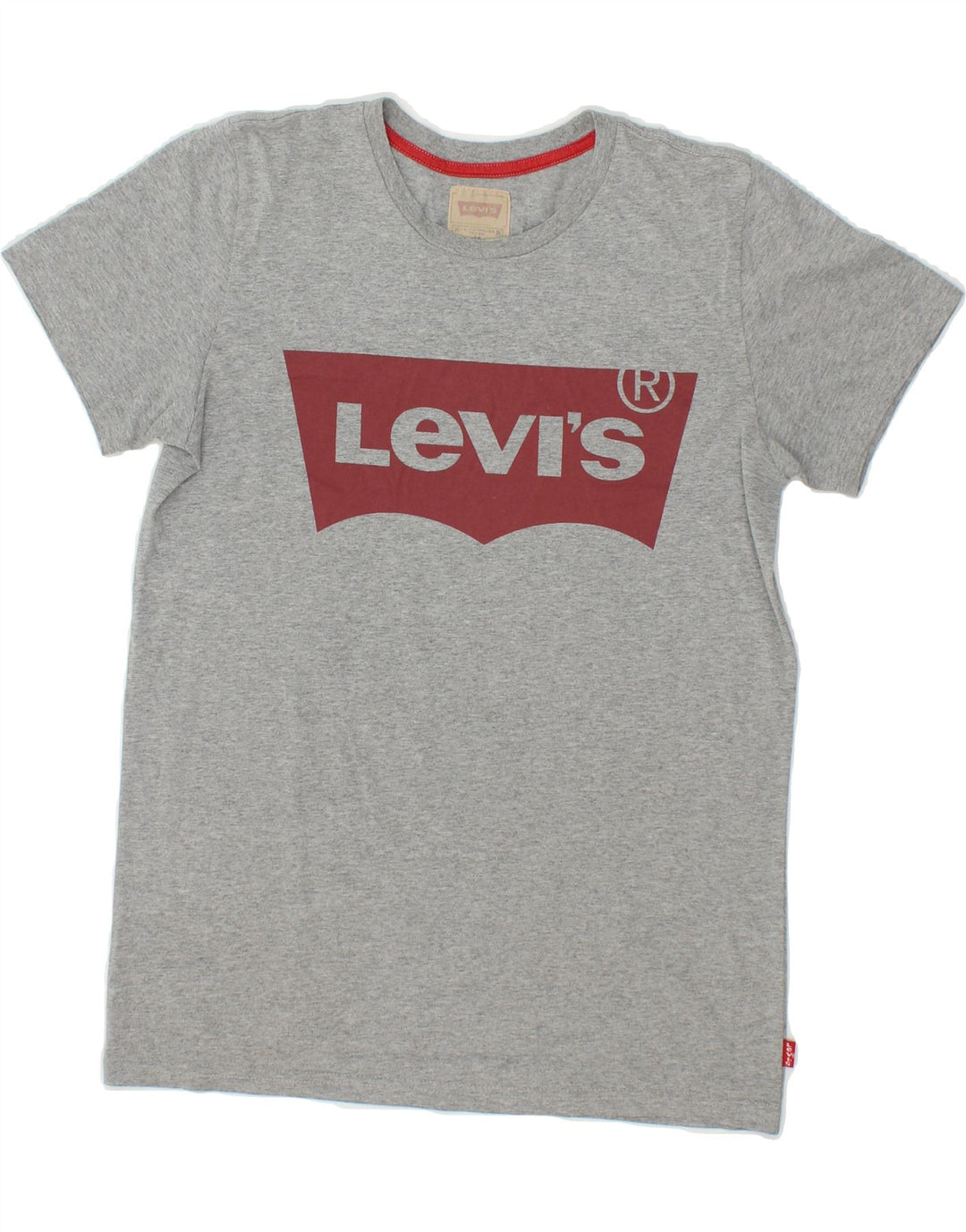 LEVI'S Boys Graphic T-Shirt Top 15-16 Years Grey Vintage Levi's and Second-Hand Levi's from Messina Hembry 