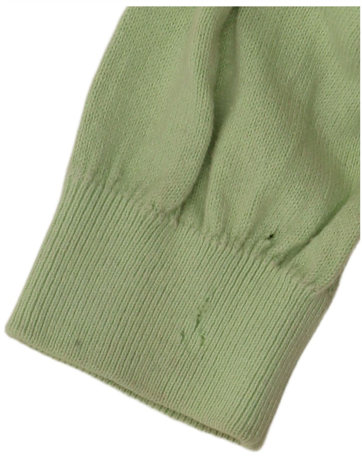 Женская рубашка-поло BENETTON UK 16, большая зеленая, хлопок с цветными блоками