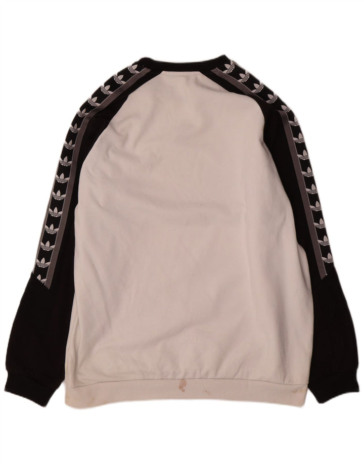 Мужская толстовка Adidas Jumper XL, белый полиэстер с цветными блоками