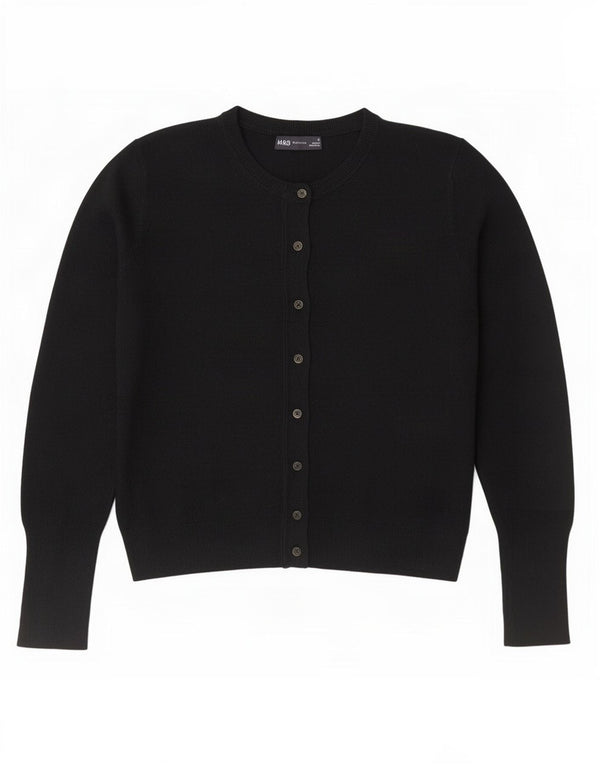 Женский кардиган Marks & Spencer UK 12, средний черный вискоза