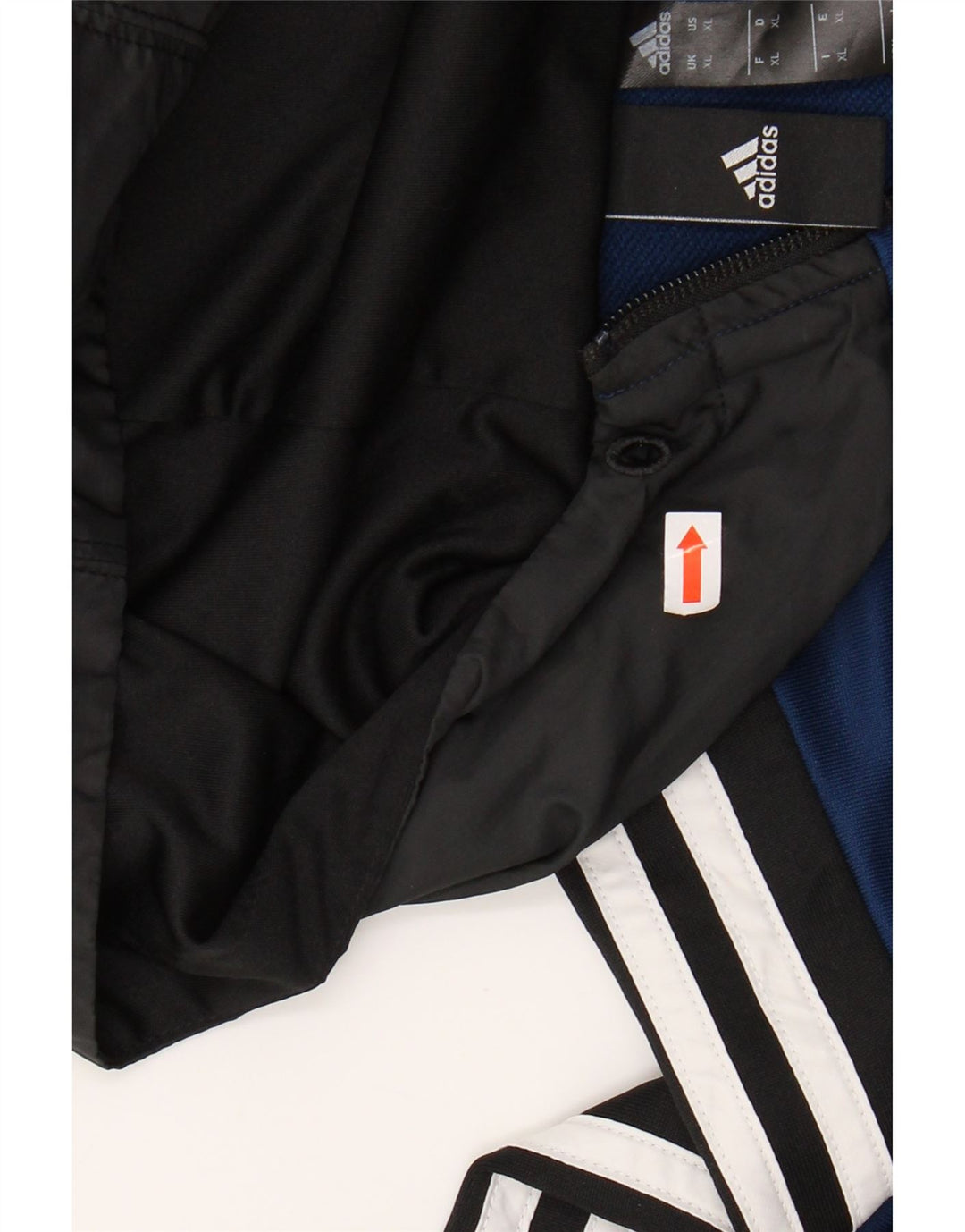 ADIDAS Mens Aeroready Zip Neck Hoodie Jumper XL Navy Blue Colourblock