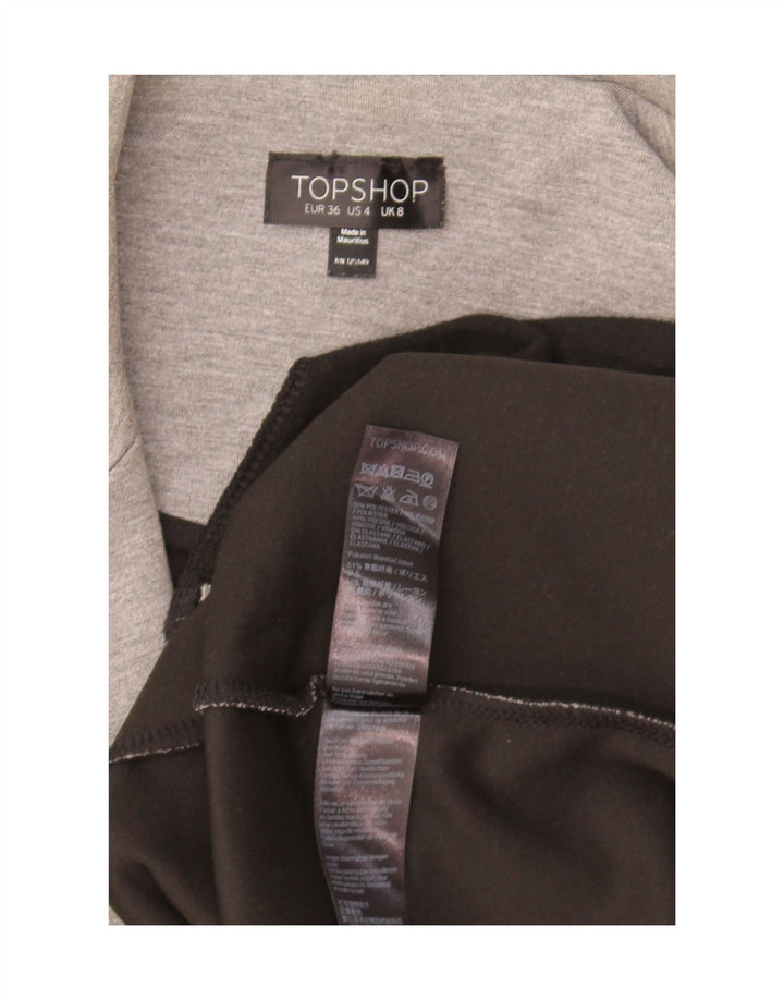 Женский удлиненный жилет Topshop UK 8, маленький серый полиэстер с крапинками
