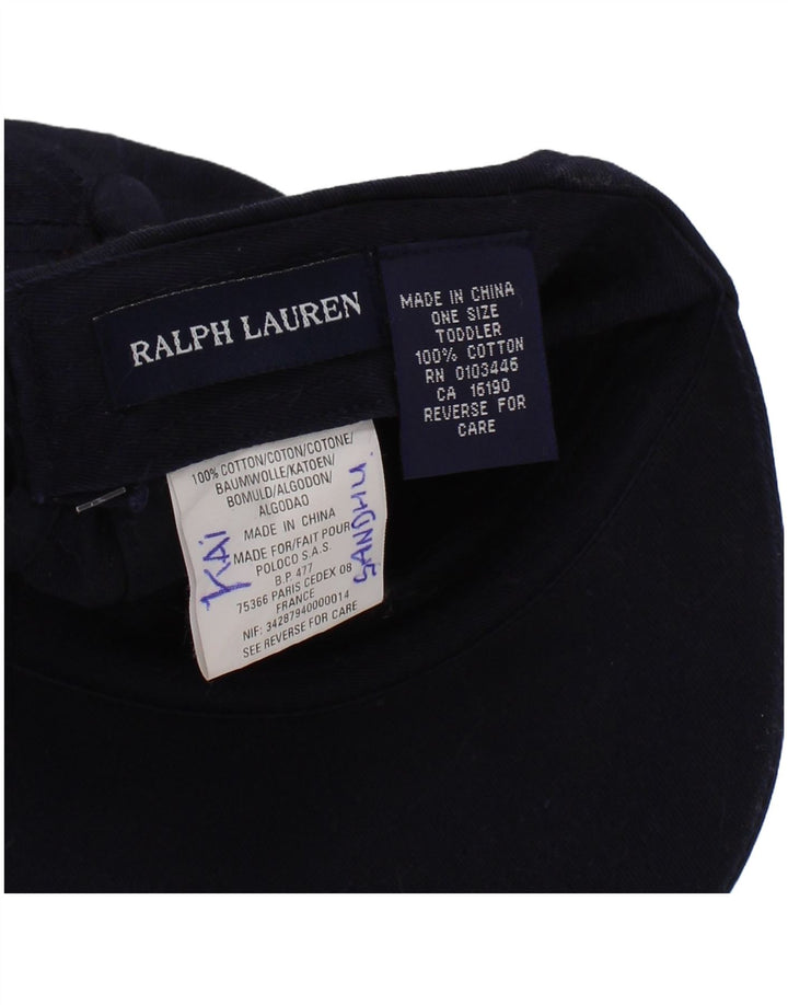 Бейсболка с рисунком для мальчиков Ralph Lauren, один размер, темно-синяя, хлопковая