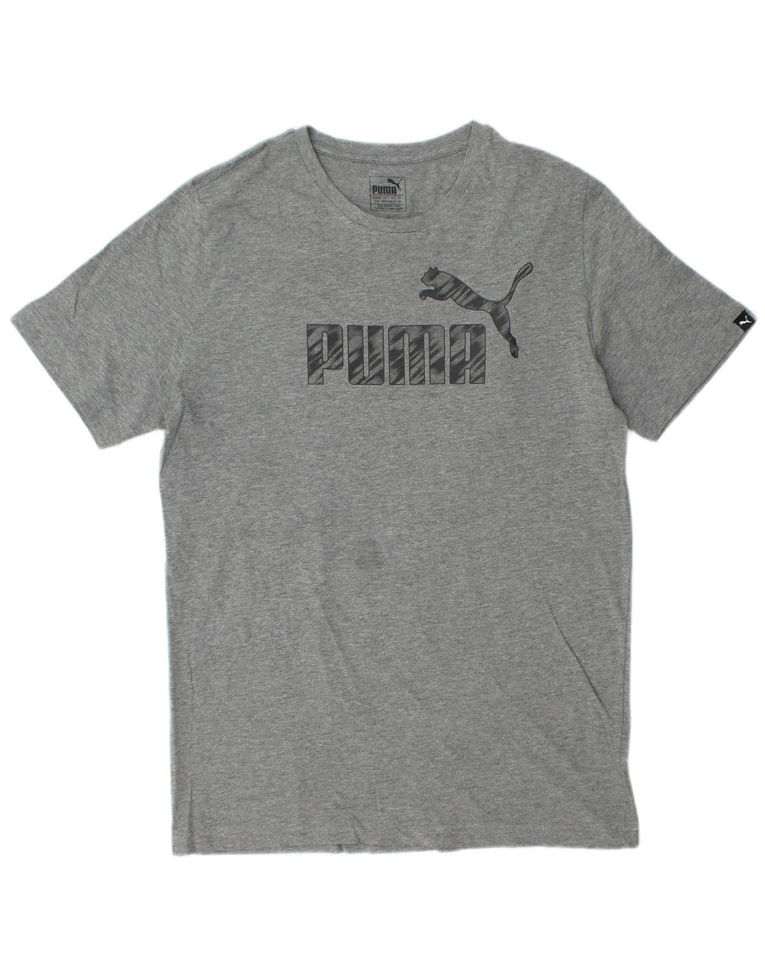 Мужская футболка с рисунком Puma, средний серый в крапинку