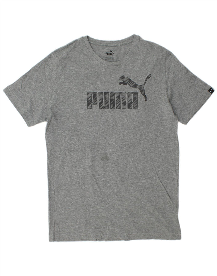 Мужская футболка с рисунком Puma, средний серый в крапинку